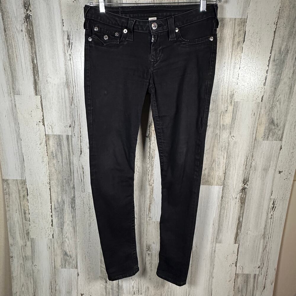 True Religion Black Skinny Flap Pocket Jeans – Size 30 – MSRP $189